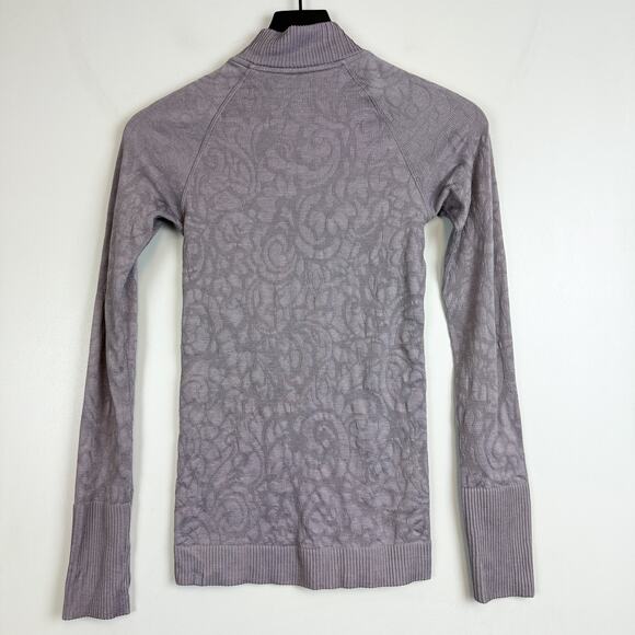 Lululemon Rest Less 1/2 Zip Pullover Sweater Purple Gray - 4 - Picture 5 of 9